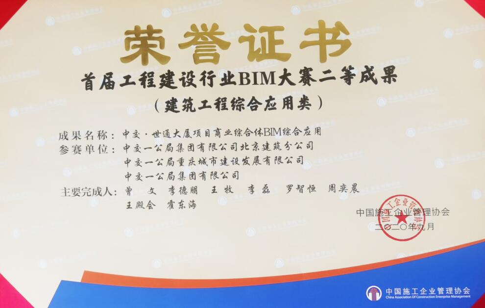 中施企协 二等奖